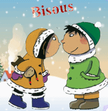 Gif animé bisous esquimaux